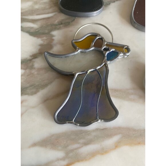 Lot of 8 1990's Collection of Stained Glass Art Angel Window Sun Catchers - Picture 2 of 9